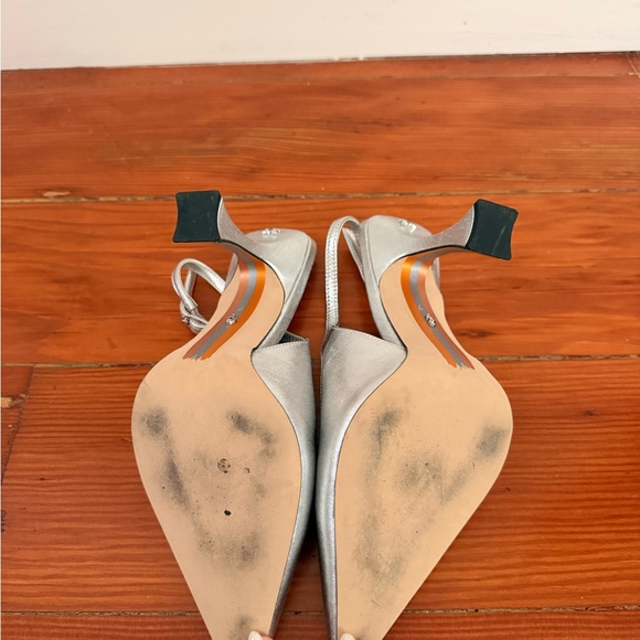 Sam Edelman Odette Silver Slingback Heels - Picture 5 of 5
